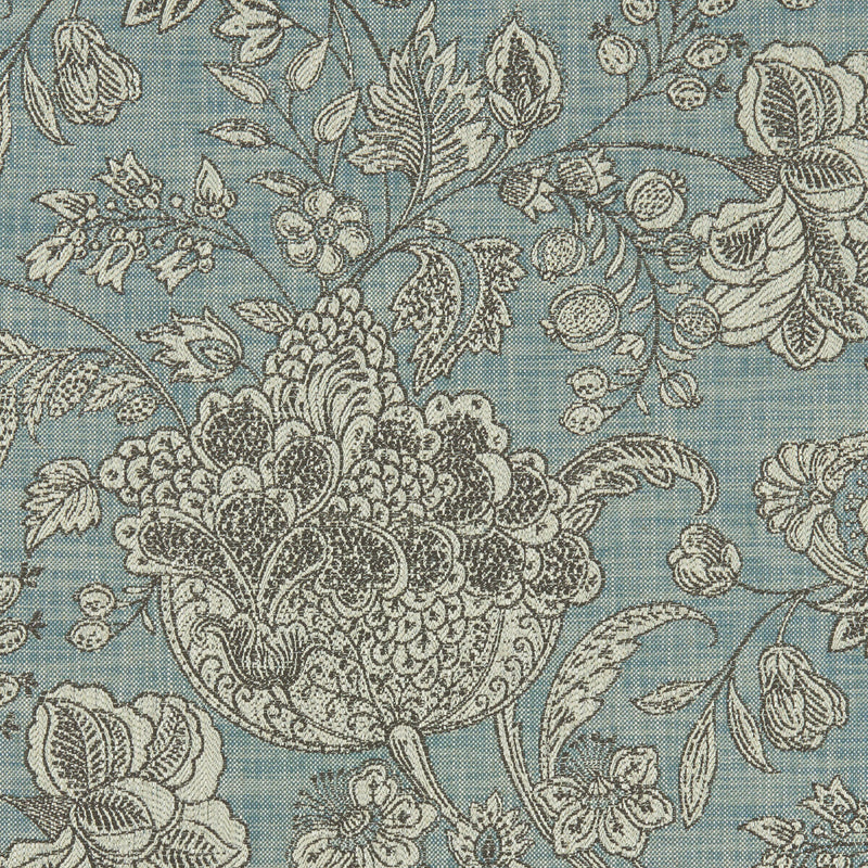 CLARKE AND CLARKE - WOODSFORD- TEAL - Fabric by the Yard TEAL