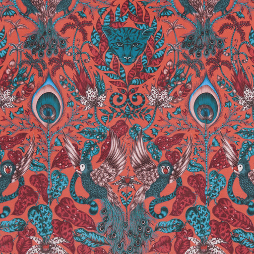 CLARKE AND CLARKE - AMAZON VELVET- RED - Fabric by the Yard RED