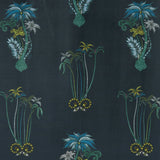 CLARKE AND CLARKE - JUNGLE VELVET- NAVY - Fabric by the Yard