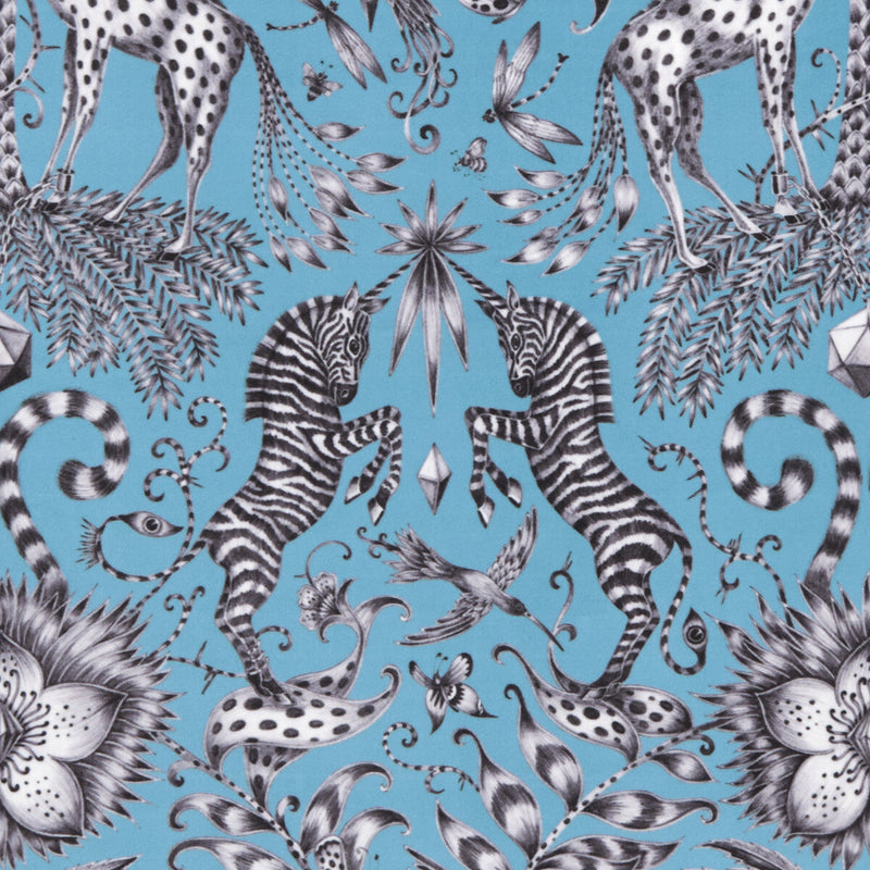 CLARKE AND CLARKE - KRUGER VELVET- TEAL - Fabric by the Yard TEAL