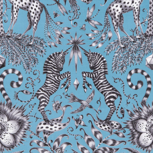 CLARKE AND CLARKE - KRUGER VELVET- TEAL - Fabric by the Yard TEAL