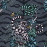 CLARKE AND CLARKE - LEMUR VELVET- NAVY - Fabric by the Yard