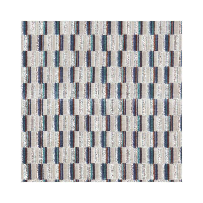 CLARKE AND CLARKE - CUBIS- KINGFISHER - Fabric by the Yard KINGFISHER