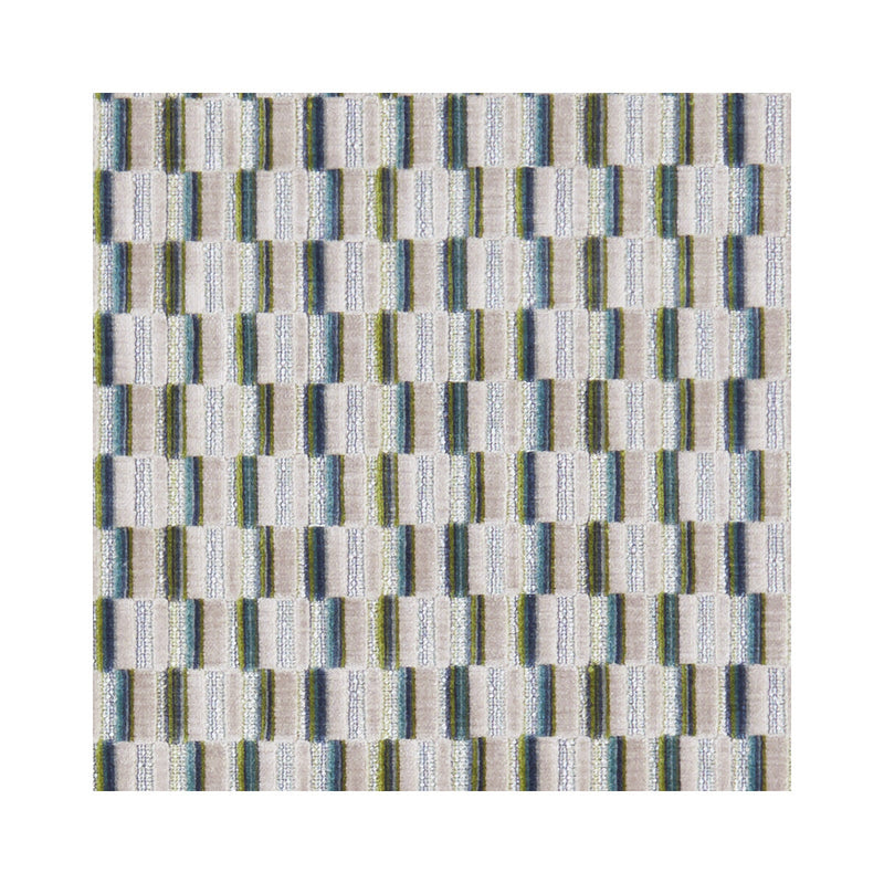 CLARKE AND CLARKE - CUBIS- PEACOCK - Fabric by the Yard PEACOCK