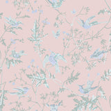 COLE & SON - HUMMINGBIRDS SILK- BLUSH - Fabric by the Yard