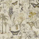CLARKE AND CLARKE - BOTANY- CHARCOAL/CHARTREUSE - Fabric by the Yard