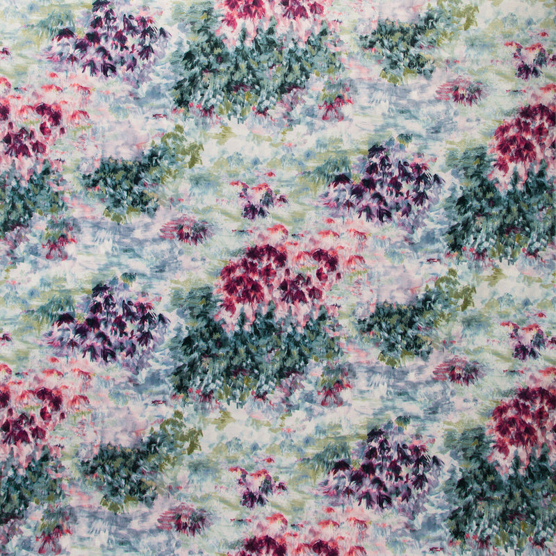 CLARKE AND CLARKE - FIORE- SLATE/AMETHYST - Fabric by the Yard SLATE/AMETHYST