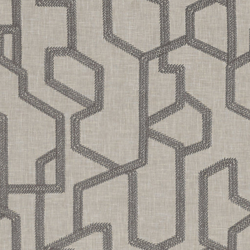 CLARKE AND CLARKE - LABYRINTH- CHARCOAL - Fabric by the Yard CHARCOAL
