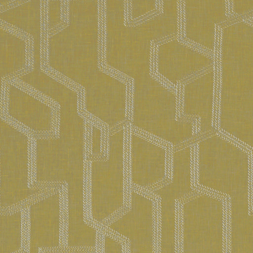 CLARKE AND CLARKE - LABYRINTH- CITRON - Fabric by the Yard CITRON