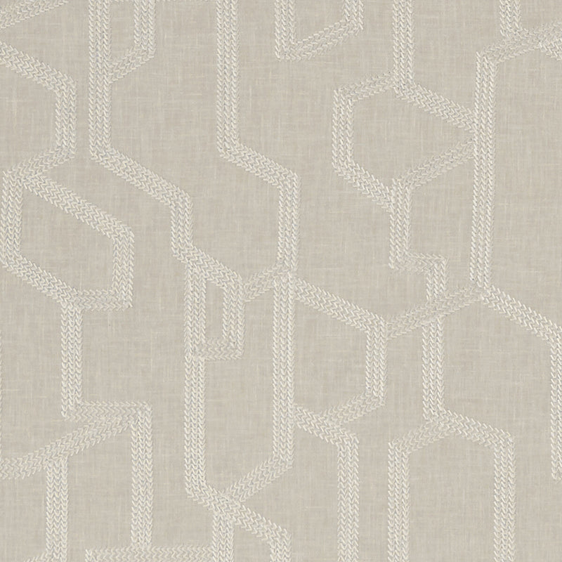 CLARKE AND CLARKE - LABYRINTH- LINEN - Fabric by the Yard LINEN