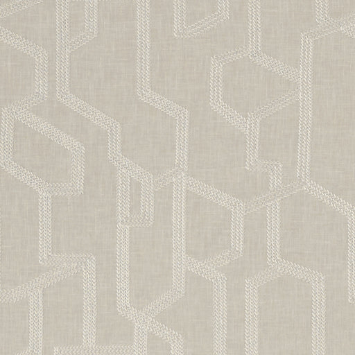 CLARKE AND CLARKE - LABYRINTH- LINEN - Fabric by the Yard LINEN