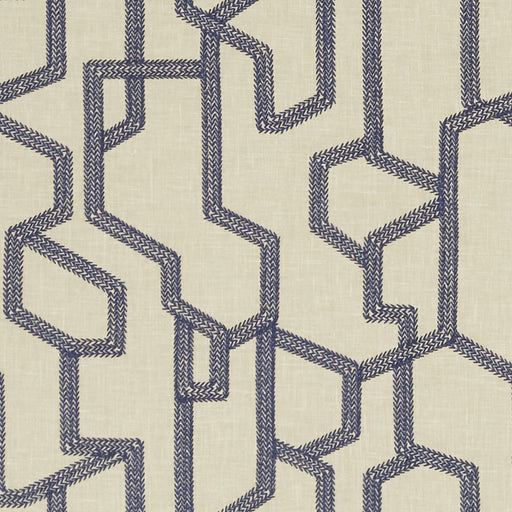 CLARKE AND CLARKE - LABYRINTH- MIDNIGHT - Fabric by the Yard MIDNIGHT