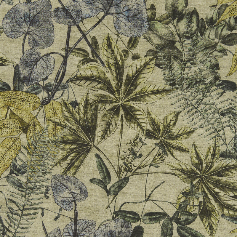 CLARKE AND CLARKE - MADAGASCAR- MINERAL/CITRON - Fabric by the Yard MINERAL/CITRON