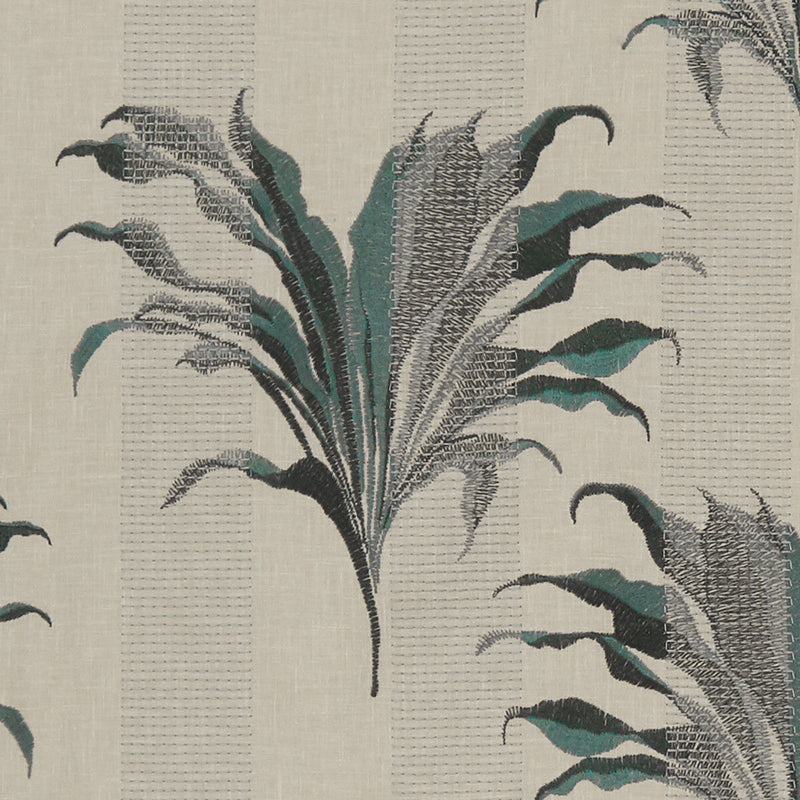 CLARKE AND CLARKE - PALMA- KINGFISHER - Fabric by the Yard KINGFISHER