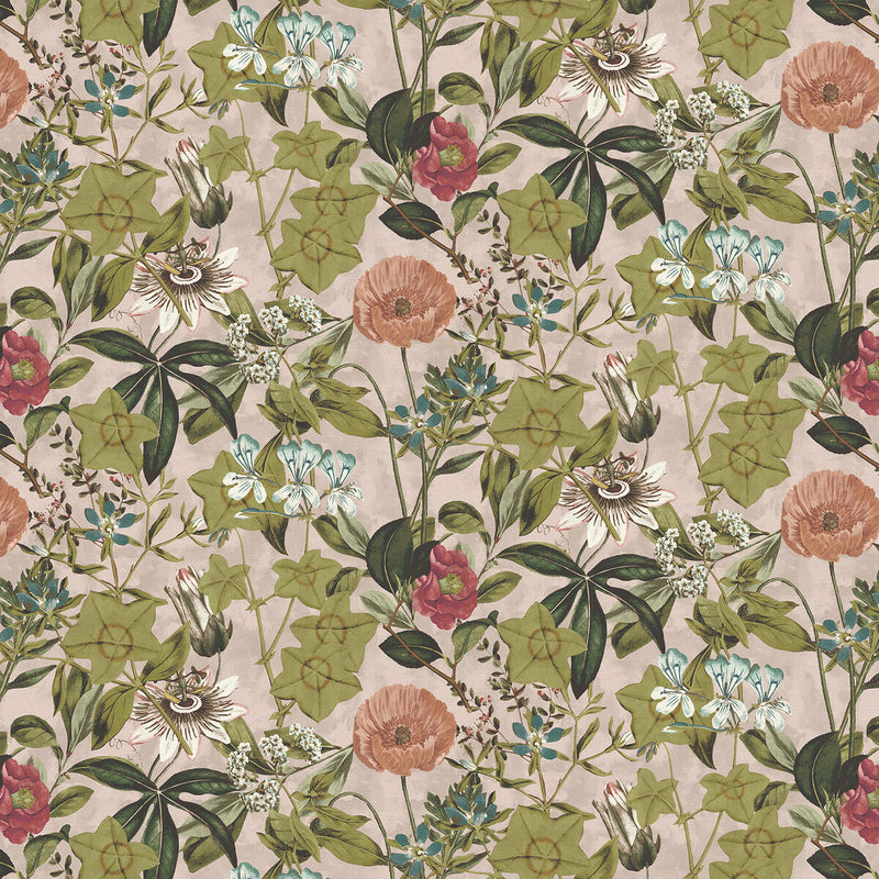 CLARKE AND CLARKE - PASSIFLORA- BLUSH VELVET - Fabric by the Yard BLUSH VELVET
