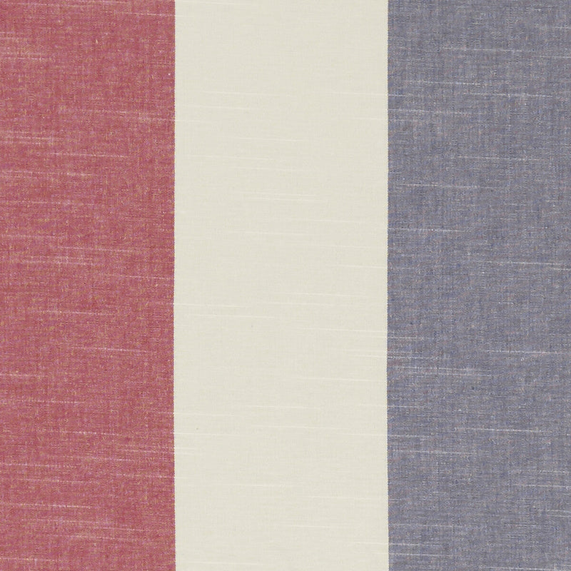 CLARKE AND CLARKE - BUCKTON- DENIM/RED - Fabric by the Yard DENIM/RED