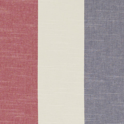 CLARKE AND CLARKE - BUCKTON- DENIM/RED - Fabric by the Yard DENIM/RED