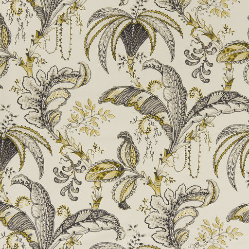 CLARKE AND CLARKE - OPHELIA- CHARCOAL/OCHRE - Fabric by the Yard CHARCOAL/OCHRE