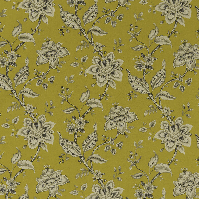CLARKE AND CLARKE - PALAMPORE- CHARTREUSE - Fabric by the Yard CHARTREUSE
