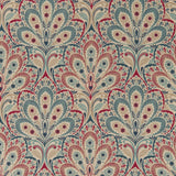 CLARKE AND CLARKE - PERSIA- DENIM/RASPBERRY - Fabric by the Yard