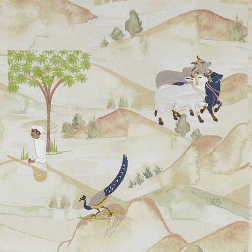 CLARKE AND CLARKE - SAHARA- DENIM - Fabric by the Yard DENIM