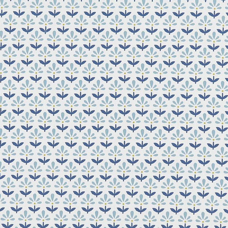 CLARKE AND CLARKE - FLEUR- DENIM - Fabric by the Yard DENIM