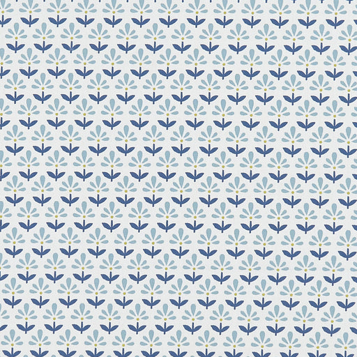 CLARKE AND CLARKE - FLEUR- DENIM - Fabric by the Yard DENIM