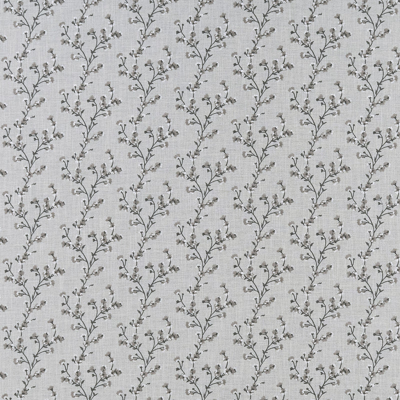 CLARKE AND CLARKE - BLOSSOM- CHARCOAL - Fabric by the Yard CHARCOAL