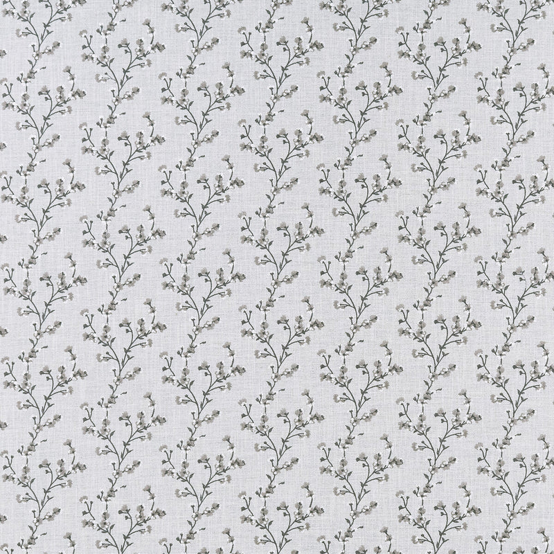 CLARKE AND CLARKE - BLOSSOM- SILVER - Fabric by the Yard SILVER