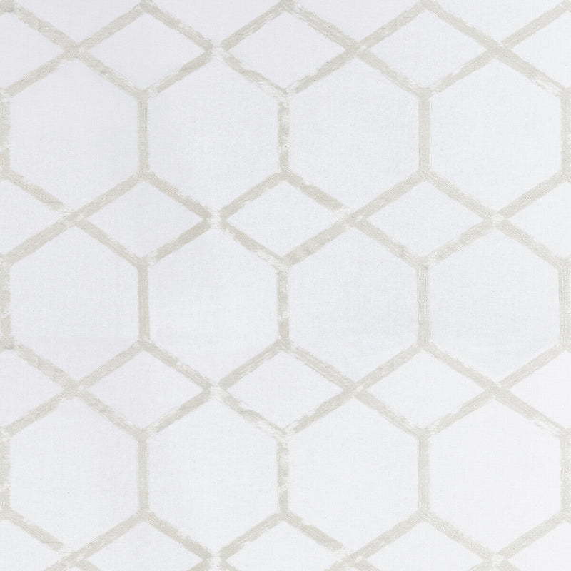 CLARKE AND CLARKE - FORMA- IVORY/SILVER - Fabric by the Yard IVORY/SILVER