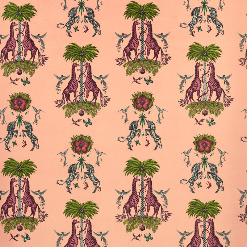 CLARKE AND CLARKE - CREATURA VELVET- PINK - Fabric by the Yard PINK