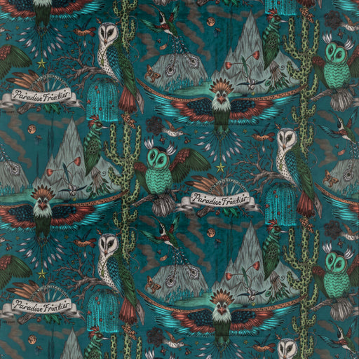 CLARKE AND CLARKE - FRONTIER VELVET- TEAL - Fabric by the Yard TEAL