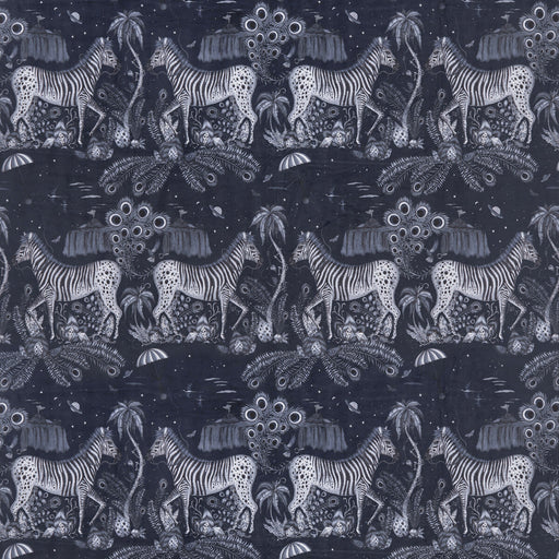 CLARKE AND CLARKE - LOSTWORLD- NAVY - Fabric by the Yard NAVY