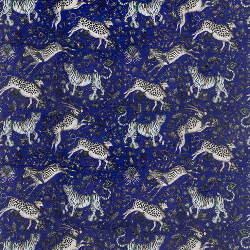 CLARKE AND CLARKE - PROTEA VELVET- BLUE - Fabric by the Yard BLUE