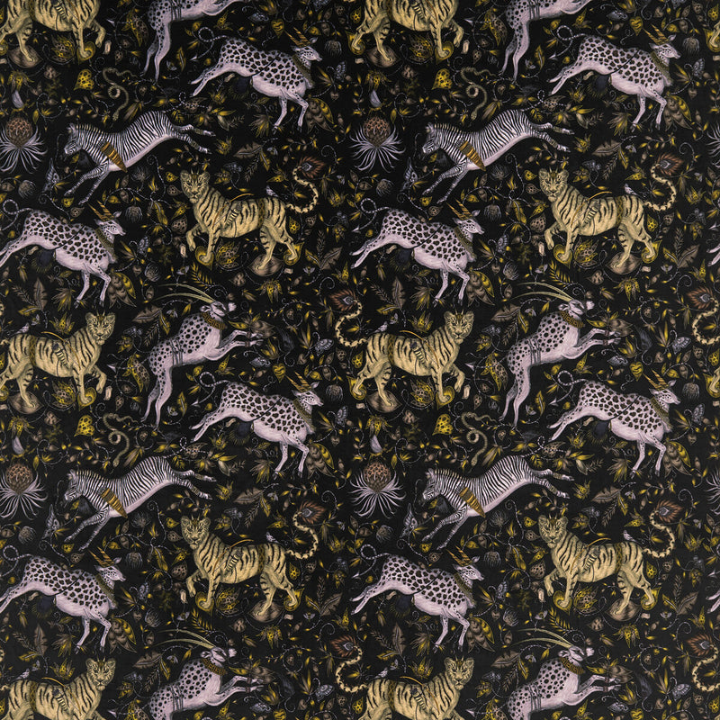 CLARKE AND CLARKE - PROTEA VELVET- CHARCOAL - Fabric by the Yard CHARCOAL