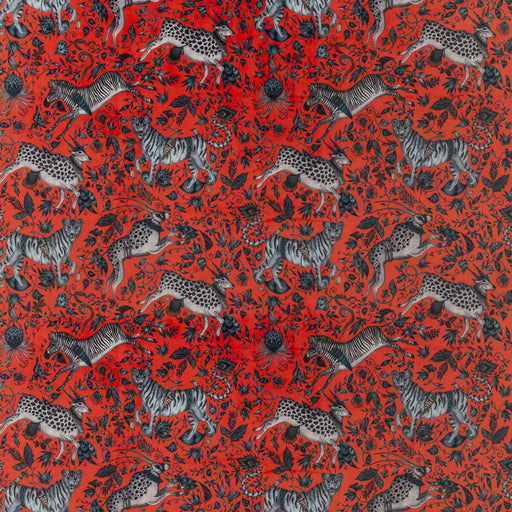 CLARKE AND CLARKE - PROTEA VELVET- CORAL - Fabric by the Yard CORAL