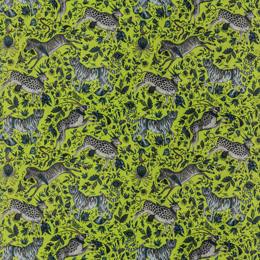 CLARKE AND CLARKE - PROTEA VELVET- LIME - Fabric by the Yard LIME