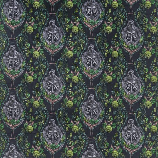 CLARKE AND CLARKE - SILVERBACK VELVT- CHARCOAL - Fabric by the Yard CHARCOAL