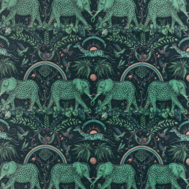CLARKE AND CLARKE - ZAMBEZI VELVET- TEAL - Fabric by the Yard TEAL