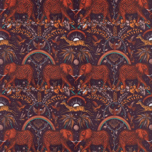 CLARKE AND CLARKE - ZAMBEZI VELVET- WINE - Fabric by the Yard WINE