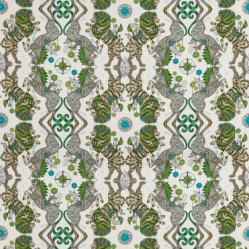 CLARKE AND CLARKE - CASPIAN SATIN- LIME - Fabric by the Yard LIME