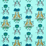CLARKE AND CLARKE - CREATURA SATIN- TURQUOISE - Fabric by the Yard