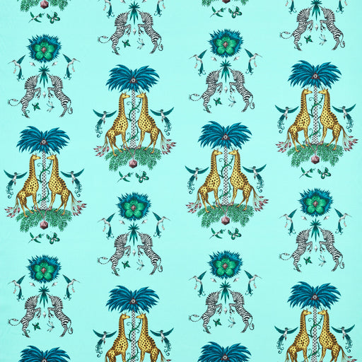 CLARKE AND CLARKE - CREATURA SATIN- TURQUOISE - Fabric by the Yard TURQUOISE