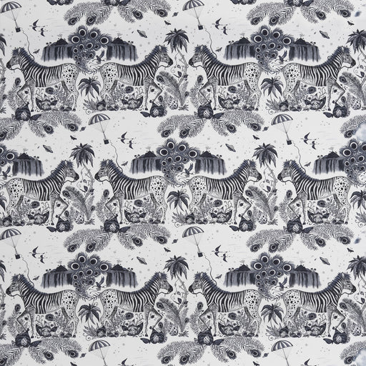 CLARKE AND CLARKE - LOST WORLD SATIN- BLUE - Fabric by the Yard BLUE