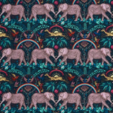 CLARKE AND CLARKE - ZAMBEZI SATIN- NAVY - Fabric by the Yard