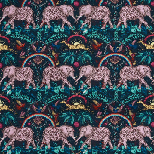 CLARKE AND CLARKE - ZAMBEZI SATIN- NAVY - Fabric by the Yard NAVY