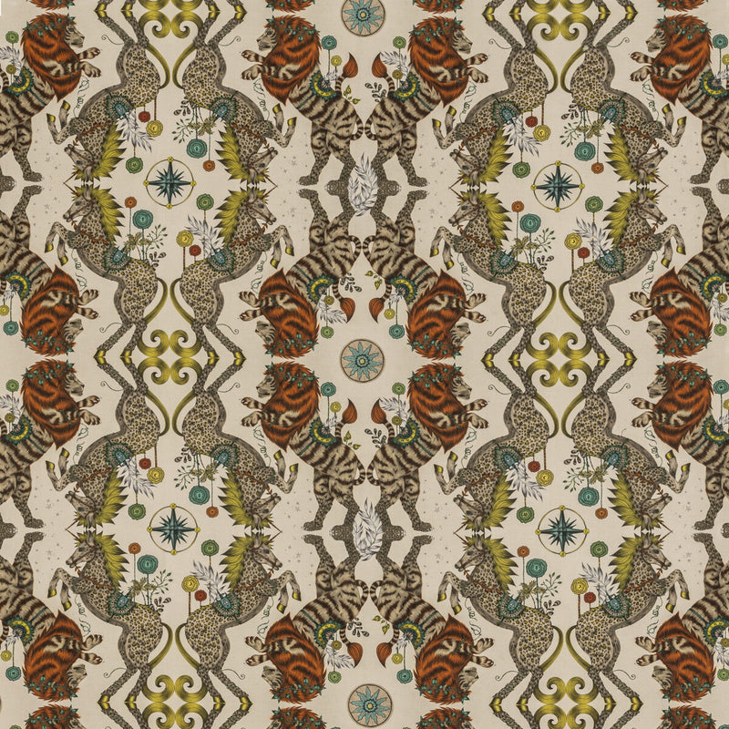 CLARKE AND CLARKE - CASPIAN LINEN- GOLD - Fabric by the Yard GOLD