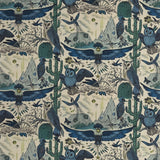 CLARKE AND CLARKE - FRONTIER LINEN- BLUE - Fabric by the Yard