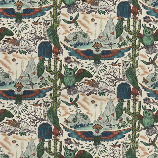 CLARKE AND CLARKE - FRONTIER LINEN- GREEN - Fabric by the Yard GREEN
