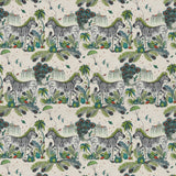 CLARKE AND CLARKE - LOST WORLD LINEN- GREEN - Fabric by the Yard